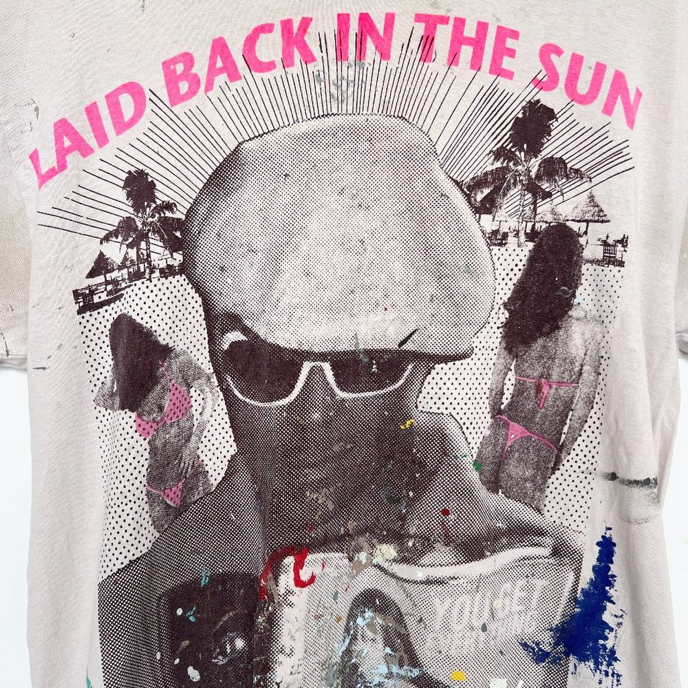 Paint Spatter, Vintage, Kool Keith “Laid Back In the Sun” Mens Medium T-shirt